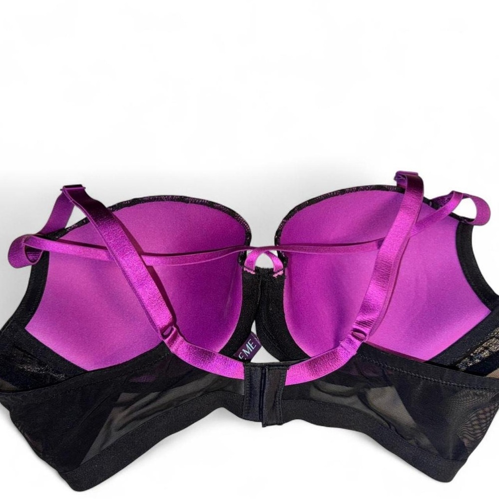 Adore Me Purple and Black Lace Bra - Picture 2 of 3